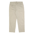 NAUTICA Mens Regular Fit Beige Cotton Blend Trousers W34 L30 Casual Zip