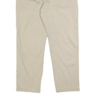 NAUTICA Mens Regular Fit Beige Cotton Blend Trousers W34 L30 Casual Zip