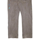 CARHARTT Mens Regular Fit Straight Brown Denim Jeans W37 L31 Workwear Heavy Duty