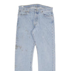 LEVI'S 501 Mens Regular Cotton Denim Light Wash W34 L31 Classic Button Jeans
