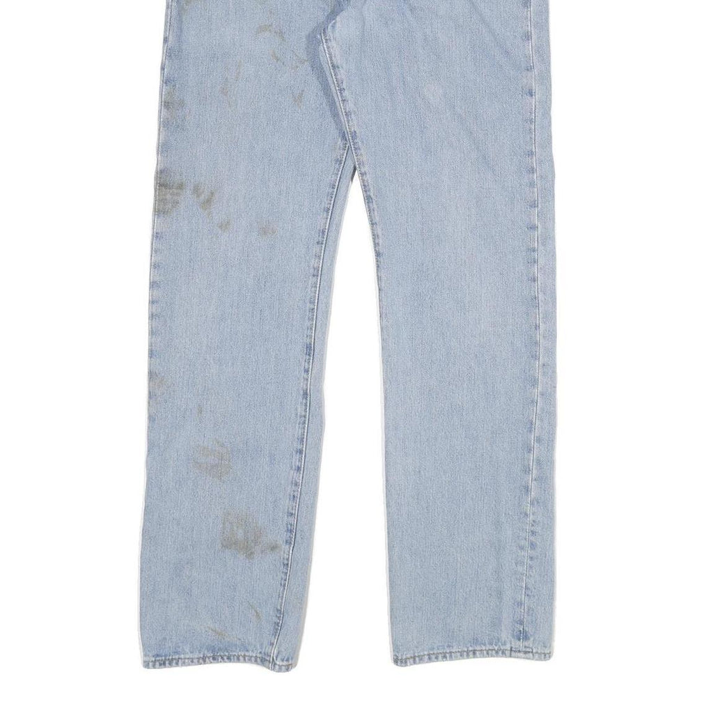 LEVI'S 501 Mens Regular Cotton Denim Light Wash W34 L31 Classic Button Jeans