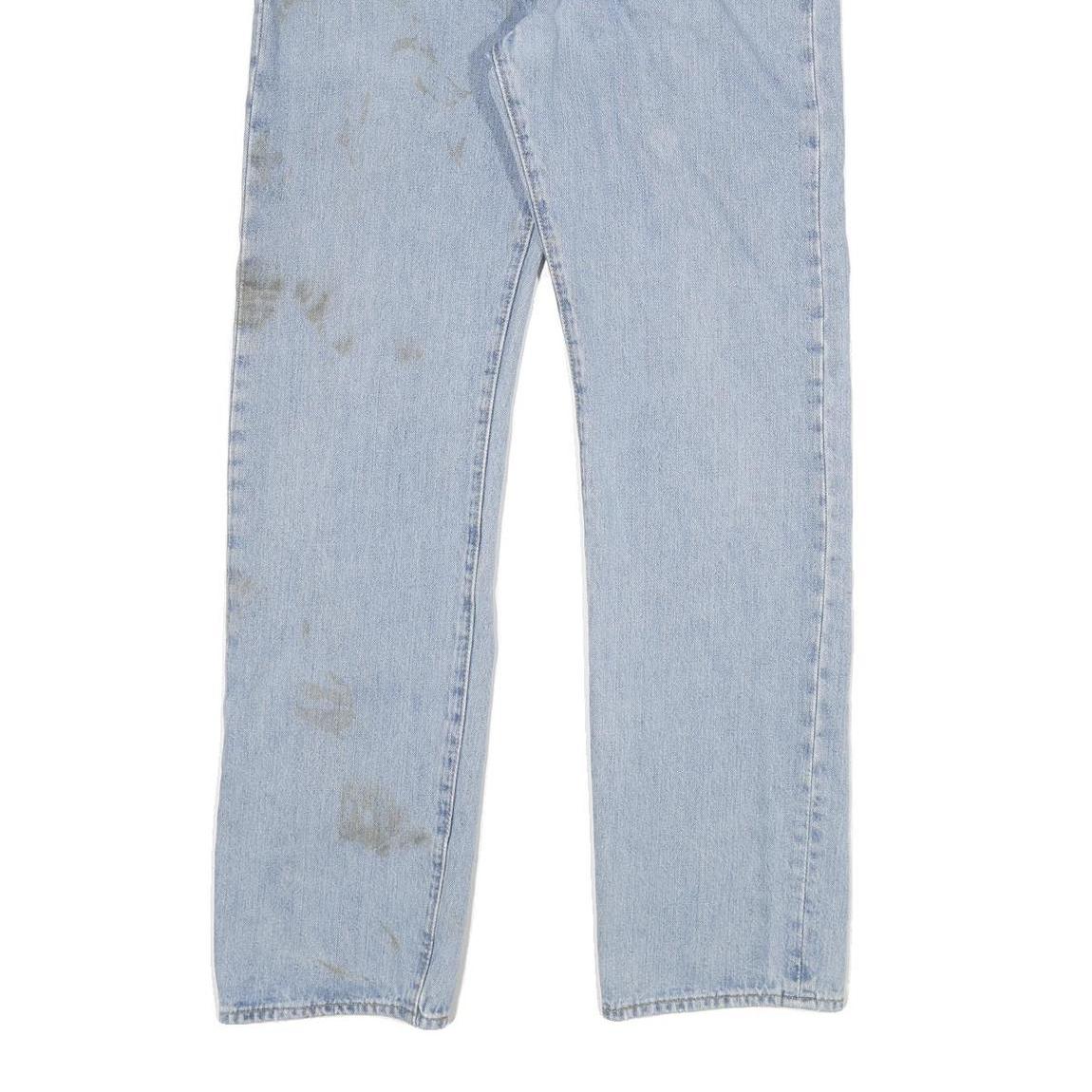 LEVI'S 501 Mens Regular Cotton Denim Light Wash W34 L31 Classic Button Jeans