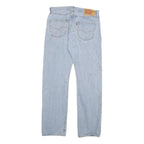 LEVI'S 501 Mens Regular Cotton Denim Light Wash W34 L31 Classic Button Jeans