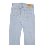 LEVI'S 501 Mens Regular Cotton Denim Light Wash W34 L31 Classic Button Jeans
