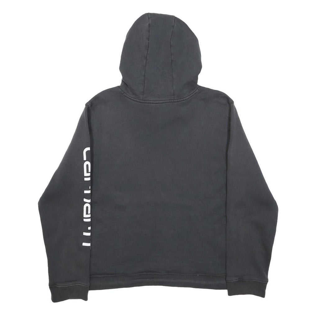 CARHARTT Womens Black Hoodie XL Cotton Pullover Logo Print Casual Sweatshirt