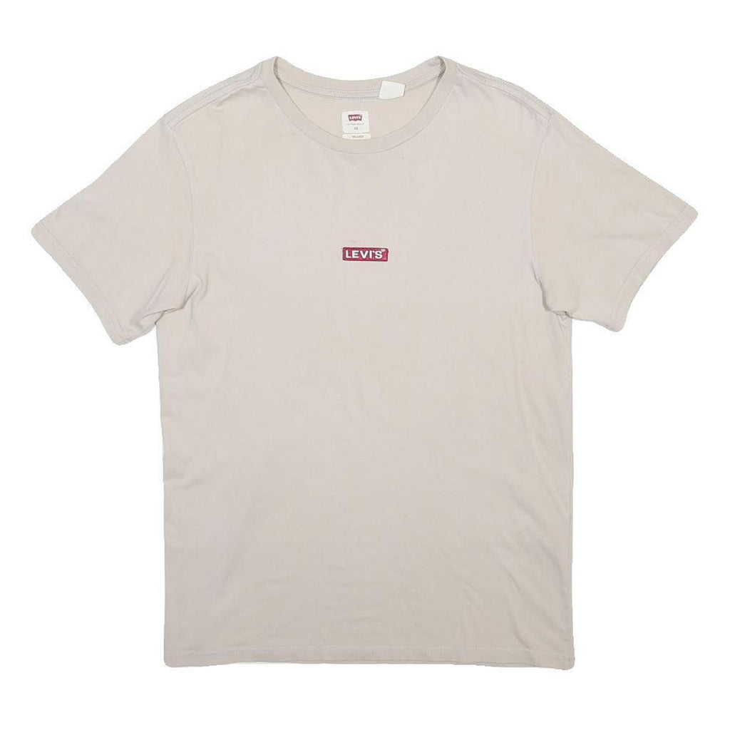 LEVI'S Mens Beige XS T-Shirt Short Sleeve Crew Neck Cotton Blend Casual