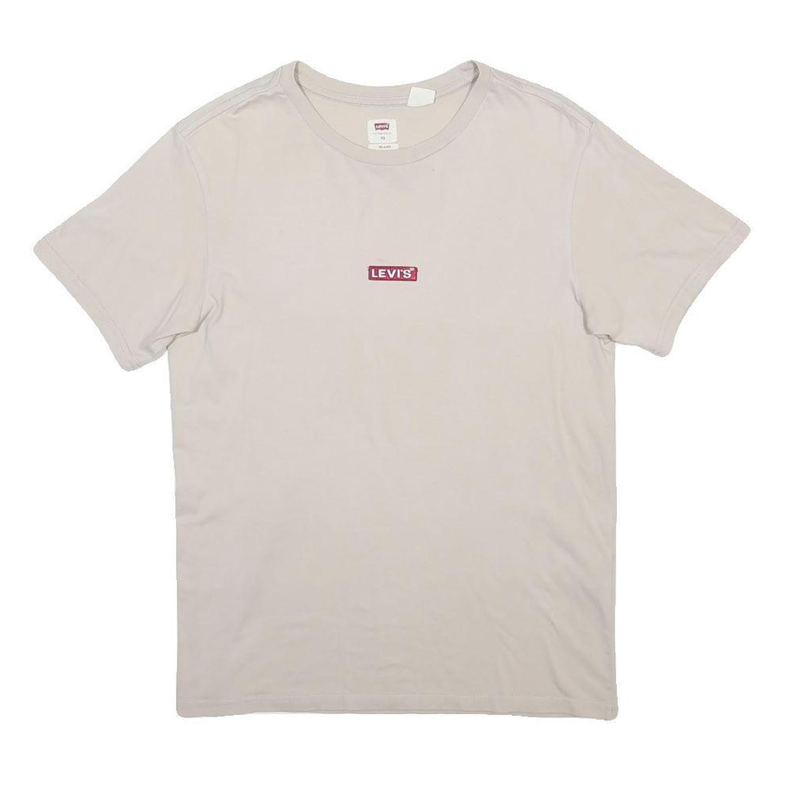 LEVI'S Mens Beige XS T-Shirt Short Sleeve Crew Neck Cotton Blend Casual