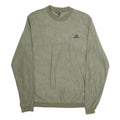 ADIDAS Mens Green Crew Neck M Cotton Sweatshirt Logo Casual