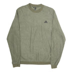 ADIDAS Mens Green Crew Neck M Cotton Sweatshirt Logo Casual