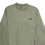 ADIDAS Mens Green Crew Neck M Cotton Sweatshirt Logo Casual