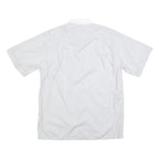 IRIS BAYER Mens White & Cream Short Sleeve Cotton Blend Shirt L Casual Summer