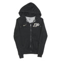 NIKE Womens Black & Grey Zip Up Hoodie M Cotton Blend Casual Sweatshirt