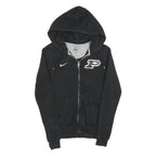 NIKE Womens Black & Grey Zip Up Hoodie M Cotton Blend Casual Sweatshirt