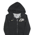 NIKE Womens Black & Grey Zip Up Hoodie M Cotton Blend Casual Sweatshirt