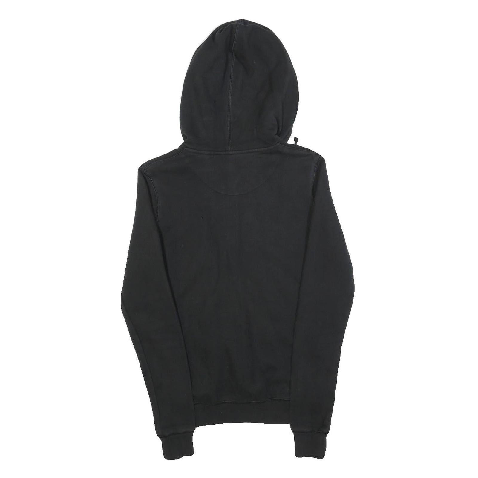 NIKE Womens Black & Grey Zip Up Hoodie M Cotton Blend Casual Sweatshirt