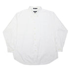 NAUTICA Mens White & Cream Cotton Classic Button Down Shirt 2XL Casual Formal