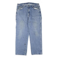 DICKIES Mens Regular Fit Straight Blue Denim Jeans Zip Closure W36 L32 Workwear