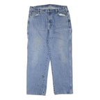 DICKIES Mens Regular Fit Straight Blue Denim Jeans Zip Closure W36 L32 Workwear