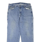 DICKIES Mens Regular Fit Straight Blue Denim Jeans Zip Closure W36 L32 Workwear