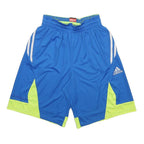ADIDAS Mens Shorts Blue & Neon Green Sports Casual Polyester S W24 Athletic