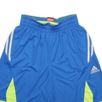 ADIDAS Mens Shorts Blue & Neon Green Sports Casual Polyester S W24 Athletic