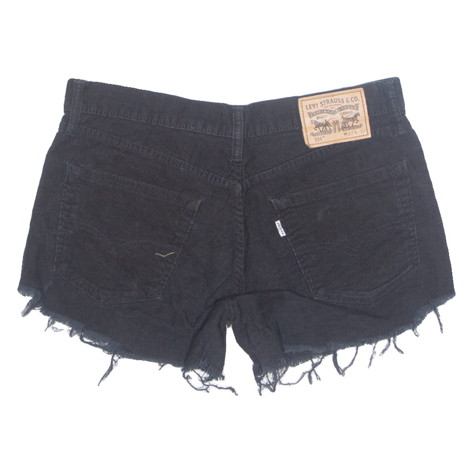 LEVI'S Cut Off 511 Womens Casual Shorts Black M W32