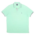 CHAMPION Mens Mint Green Short Sleeve Cotton Polo Shirt L Classic Logo