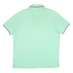 CHAMPION Mens Mint Green Short Sleeve Cotton Polo Shirt L Classic Logo