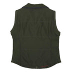 TOMMY HILFIGER Womens Green Olive Jacket M Polyester Knit Zip Sleeveless Casual