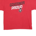 RUSSELL ATHLETIC Mens Red Governor Proud Graphic T-Shirt XL Crew Neck Short