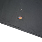 DICKIES Mens Black Short Sleeve Work Shirt L Polyester Blend Button Front