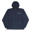 CHAMPION Mens Navy Blue Casual Jacket M Polyester Plain Hooded Zip