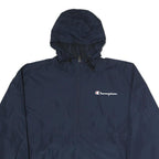 CHAMPION Mens Navy Blue Casual Jacket M Polyester Plain Hooded Zip