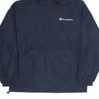 CHAMPION Mens Navy Blue Casual Jacket M Polyester Plain Hooded Zip