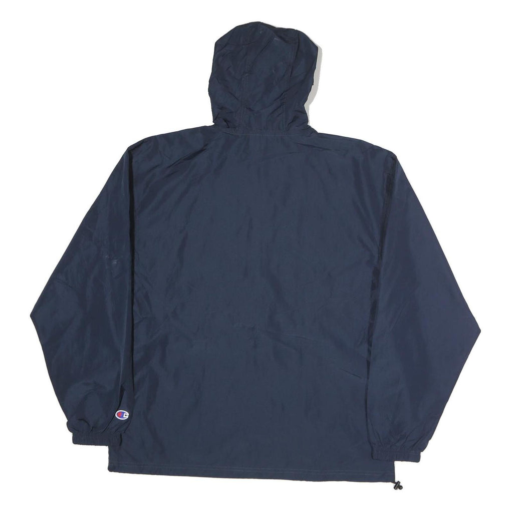 CHAMPION Mens Navy Blue Casual Jacket M Polyester Plain Hooded Zip
