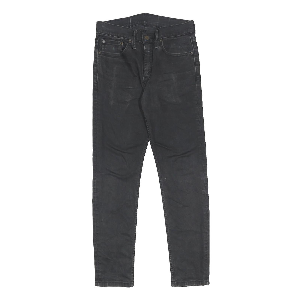 LEVI'S Mens Black Slim 512 Tapered Denim W29 L27 Cotton Blend Zip Jeans