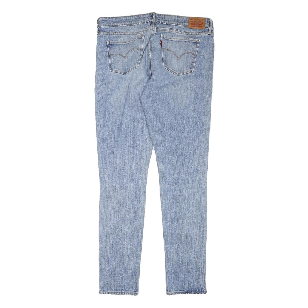 LEVI'S 711 Womens Slim Blue Denim Light W34 L31 Ripped Skinny Jeans Cotton Blend