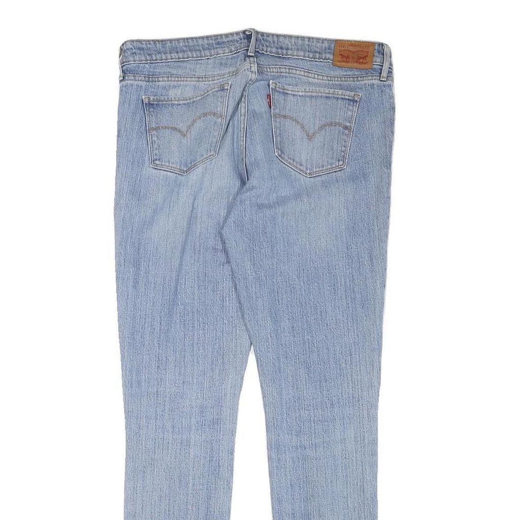 LEVI'S 711 Womens Slim Blue Denim Light W34 L31 Ripped Skinny Jeans Cotton Blend