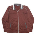 CHAMPION Mens Maroon & Grey Zip Up Jacket 2XL Polyester Trackstyle Sportswear