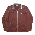 CHAMPION Mens Maroon & Grey Zip Up Jacket 2XL Polyester Trackstyle Sportswear