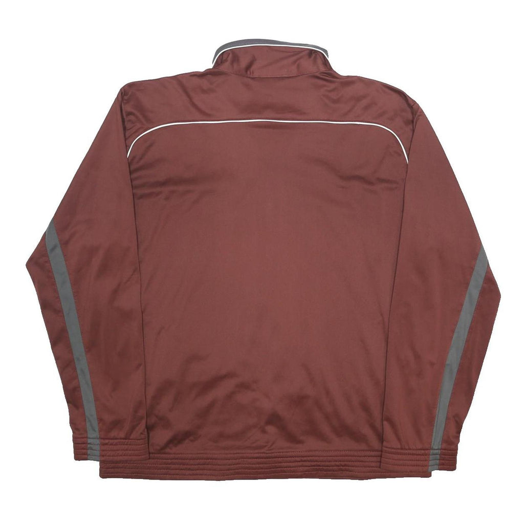 CHAMPION Mens Maroon & Grey Zip Up Jacket 2XL Polyester Trackstyle Sportswear