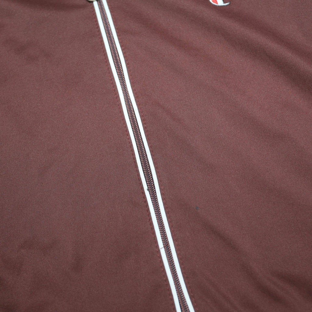 CHAMPION Mens Maroon & Grey Zip Up Jacket 2XL Polyester Trackstyle Sportswear