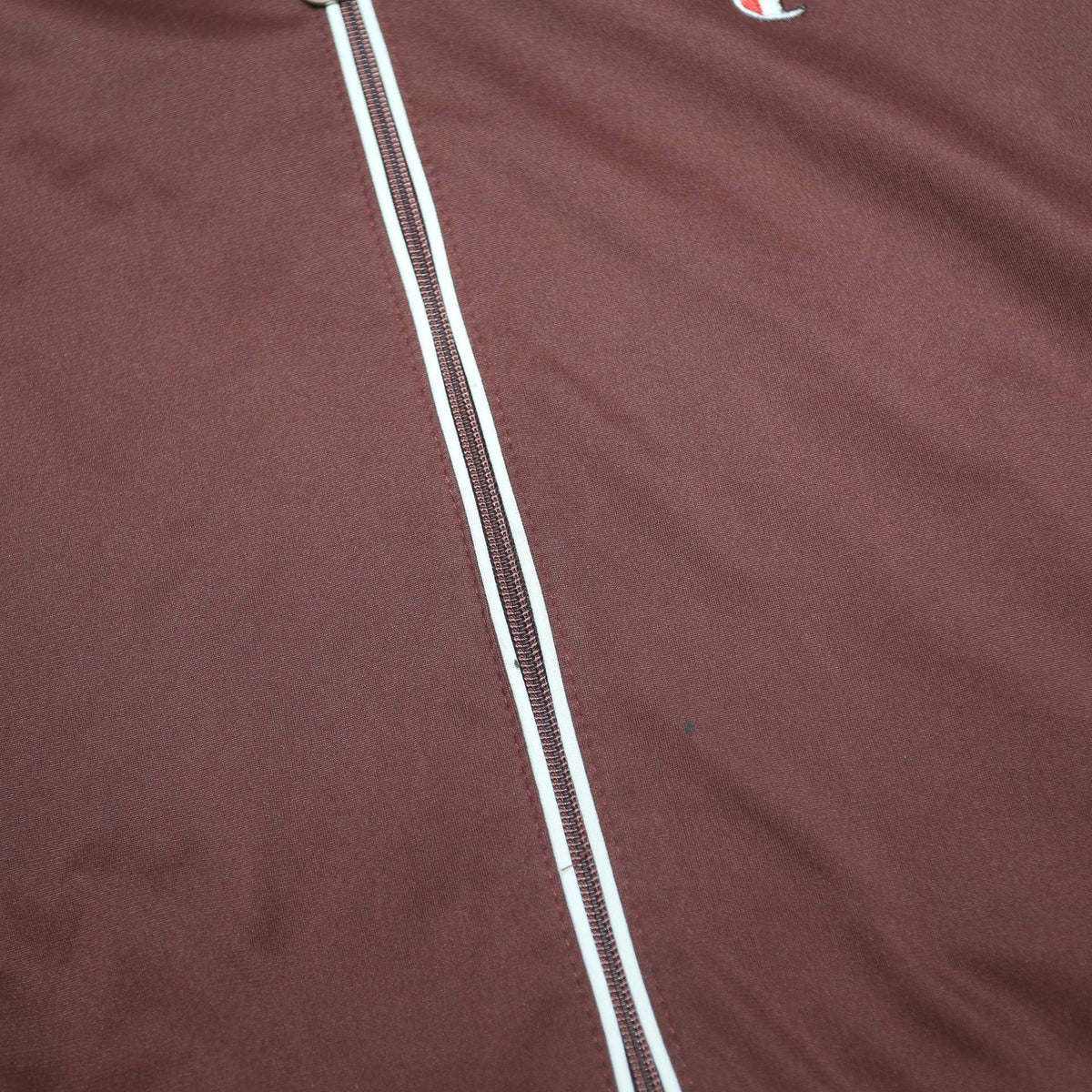 CHAMPION Mens Maroon & Grey Zip Up Jacket 2XL Polyester Trackstyle Sportswear