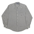 NAUTICA Mens Grey Checked Cotton Shirt XL Button Long Sleeve Classic Casual Wear