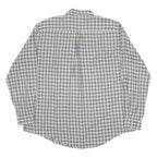 NAUTICA Mens Grey Checked Cotton Shirt XL Button Long Sleeve Classic Casual Wear