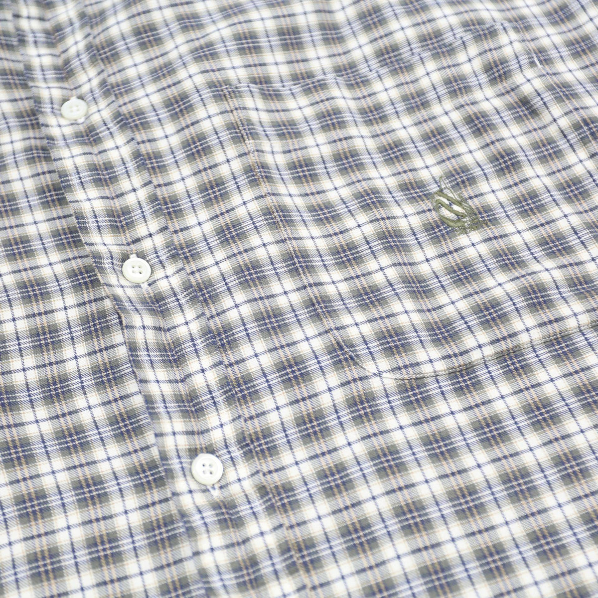 NAUTICA Mens Grey Checked Cotton Shirt XL Button Long Sleeve Classic Casual Wear