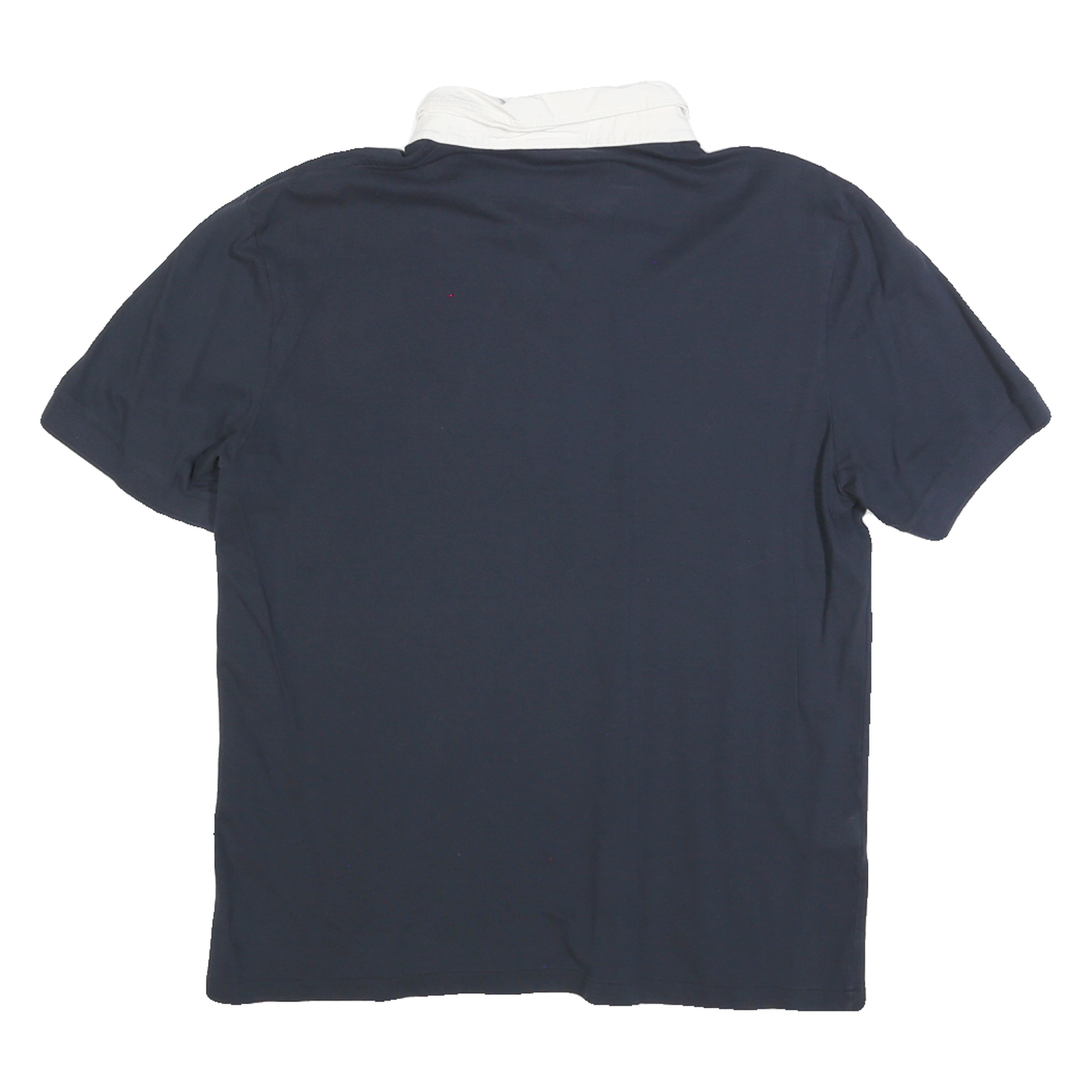 LACOSTE Mens Blue & White Button-Down Collar Short Sleeve Polo Shirt M Cotton