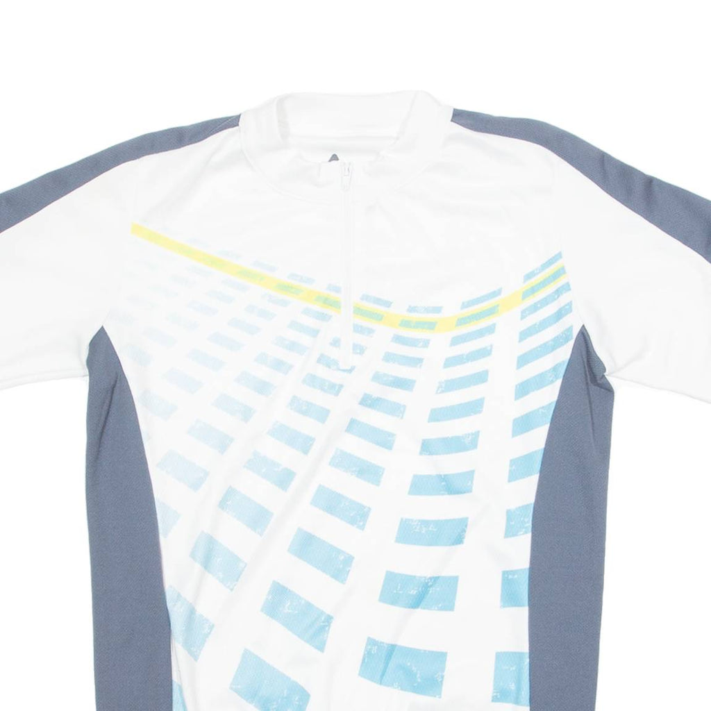 CROSSWAVE Cycling Mens Jersey White 1/4 Zip XS