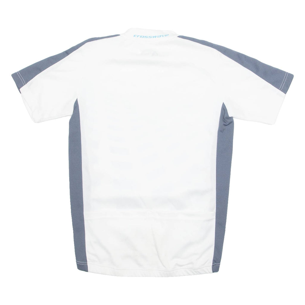 CROSSWAVE Cycling Mens Jersey White 1/4 Zip XS