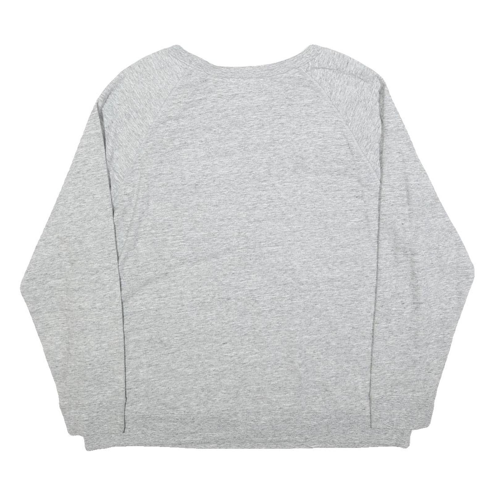 LEVI'S Womens Grey Sweatshirt Crew Neck 2XL Cotton Blend Logo Pullover